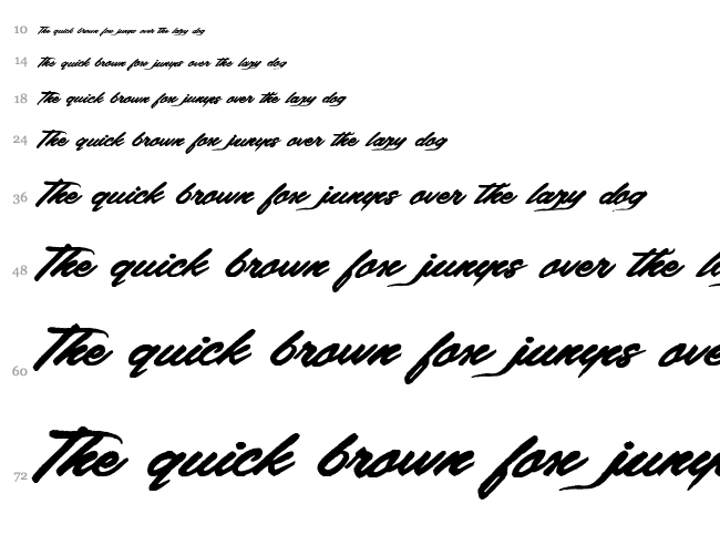 Back from the Dead font waterfall